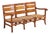 A French Elm Triple-Seat Bench, C. 1960. For Sale