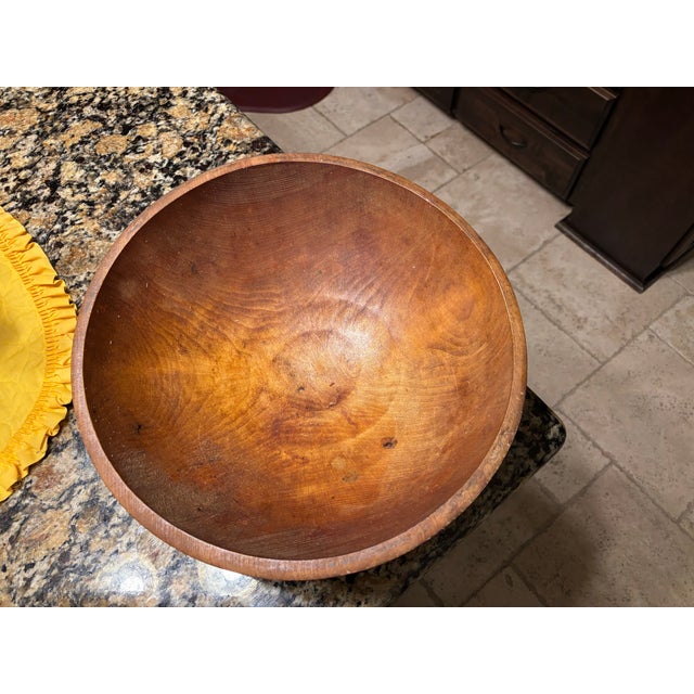Very nice fifteen inch wooden bowl bought fifteen years ago in Texas