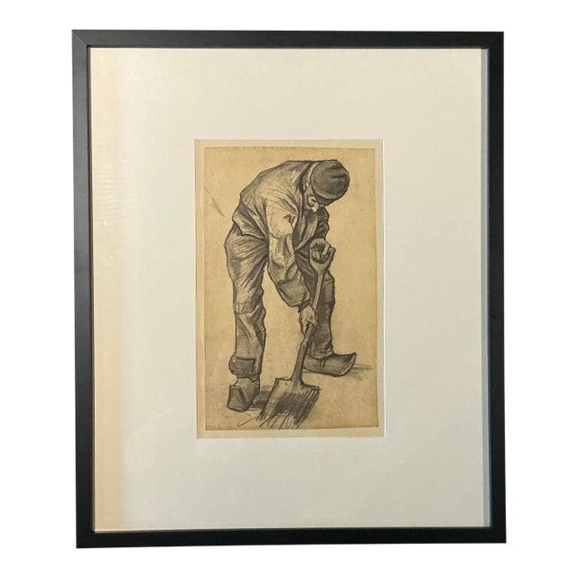 Vintage Boho Van Gogh “Man With a Spade” Print For Sale