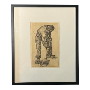 Vintage Boho Van Gogh “Man With a Spade” Print