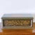 Mid 20th Century Vintage Rectangular Table Box in Antique Gold Finish With Orange Velvet Lining For Sale - Image 5 of 5