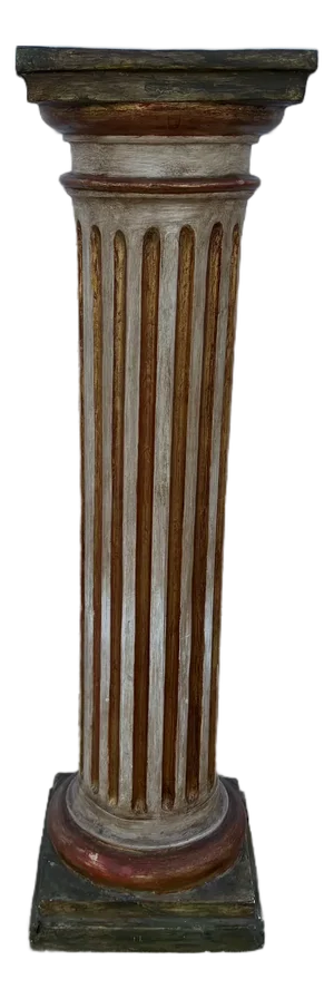 Italian Faux Marble Doric Column Plaster Pedestal