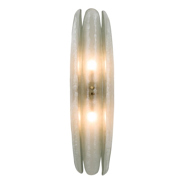 Dahlia Sea Glass Wall Light from Pure White Lines For Sale