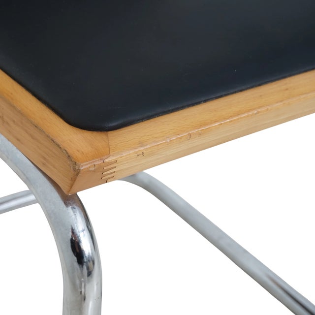 Black Mid 20th Century Black Vinyl Cesca Chairs For Sale - Image 8 of 10