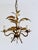 1950s French Gilt Palm Leaf Chandelier, 1950 For Sale - Image 5 of 15