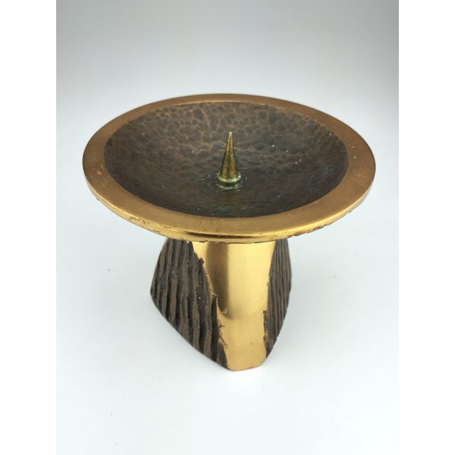 Brutalist Bronze Candleholder by Horst Dalbeck, 1960s For Sale - Image 4 of 9