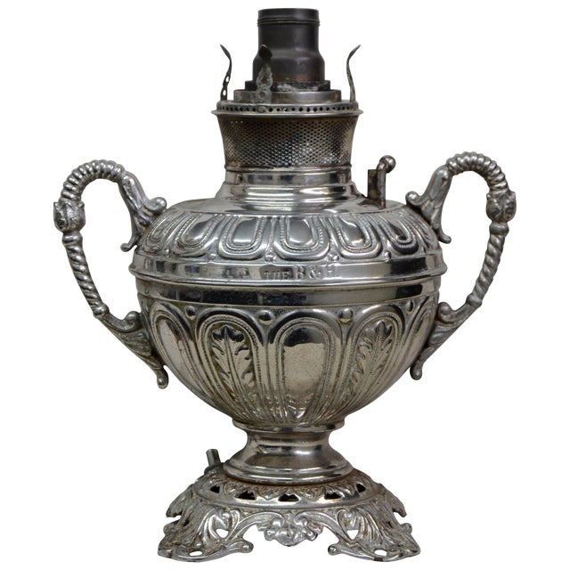 Bradley and Hubbard Converted Rayo Oil Lamp, 1888 For Sale