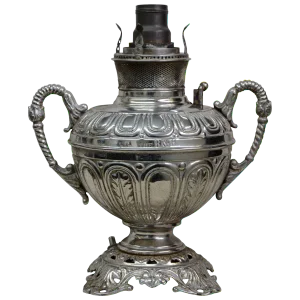 Bradley and Hubbard Converted Rayo Oil Lamp, 1888