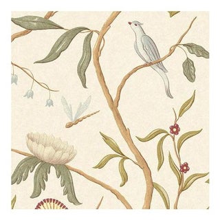 Lewis & Wood Adam's Eden Botanical Wallpaper in Ivory For Sale