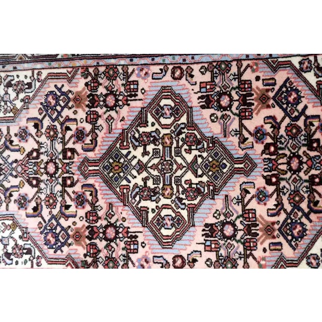 Pink 1940s Handmade Vintage Persian Malayer Rug 2.7' X 3.4' For Sale - Image 8 of 12