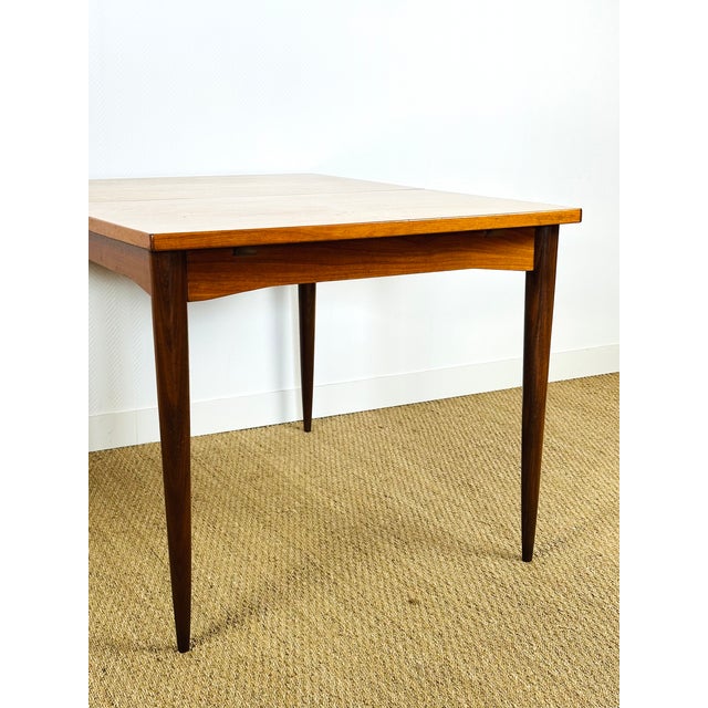 Brown Scandinavian Teak Dining Table, 1960 For Sale - Image 8 of 16