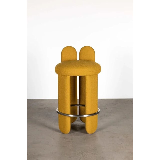 Contemporary Glazy Bar Stool by Royal Stranger For Sale - Image 3 of 9
