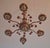 Gold Vintage Boho Six-Arm Chandelier in Ceramic and Gilt Brass For Sale - Image 8 of 10