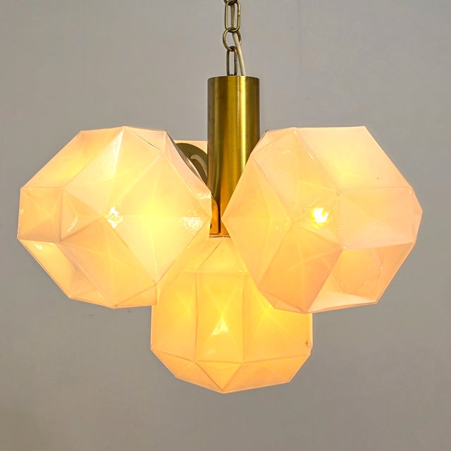 Italian Space Age Murano Glass Cube Chandelier attributed to Oggetti, 1970s For Sale - Image 12 of 14