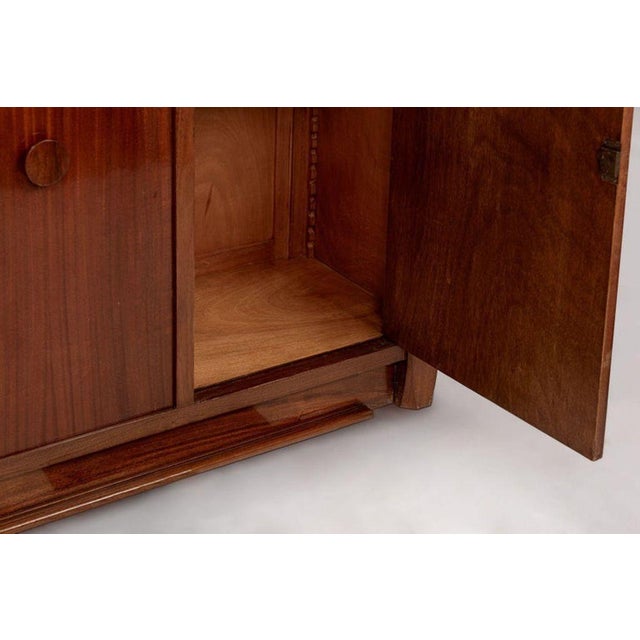 Wood Antique French Art Deco Mahogany Sideboard Cabinet by Andre Sornay For Sale - Image 7 of 11