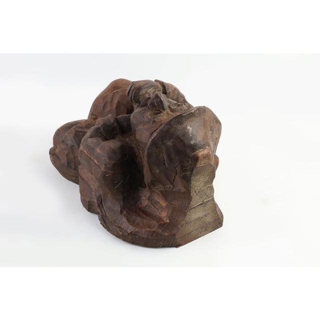 Hand-Carved Oak Wall Figure of a Man, France, 1850s For Sale - Image 5 of 12