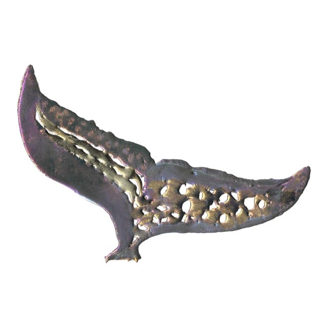 2009 Whale Tail Metal Sculpture For Sale
