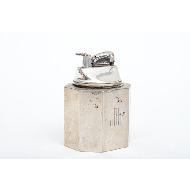 Mid 20th Century Vintage Weighted Octagonal Tiffany & Co. Silver Table Lighter For Sale - Image 5 of 6