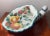 Vintage, hand painted, Majolica pottery Figural cornucopia, centerpiece or decoration, made in Italy. Features a festive...