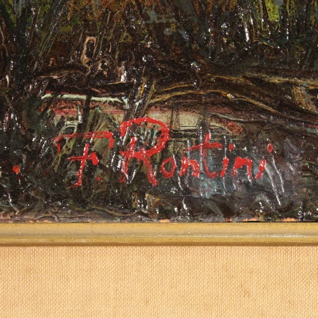 F. Rontini, Landscape, 1940s, Oil Painting For Sale - Image 10 of 16