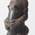African Early 20th Century Baule Wood Bearded Female Figurine On Base Côte d'Ivoire For Sale - Image 3 of 8