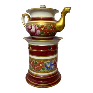 Mid 19th Century French Porcelain Veilleuse-Tisanière For Sale