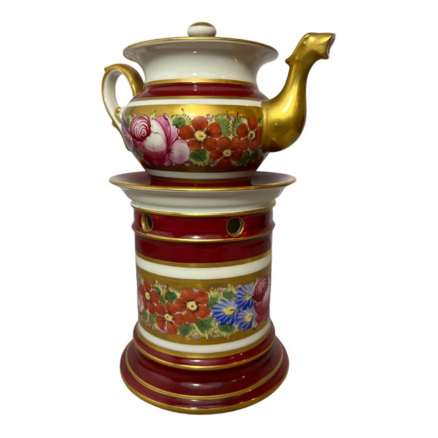 Mid 19th Century French Porcelain Veilleuse-Tisanière For Sale