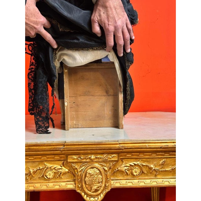 Our Lady of Sorrows Dressed in Robes, 19th Century For Sale - Image 10 of 13