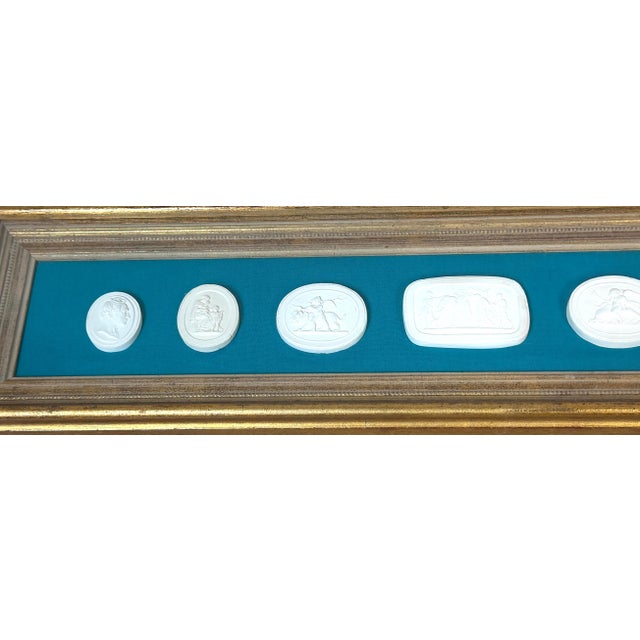 Framed Group of Seven Italian Grand Tour Cast Plaster Intaglios, 19th Century For Sale In West Palm - Image 6 of 18