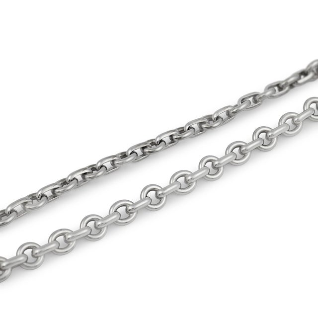 Chaumet Vintage Chaumet Paris 18k White Gold Chain Necklace For Sale - Image 4 of 6