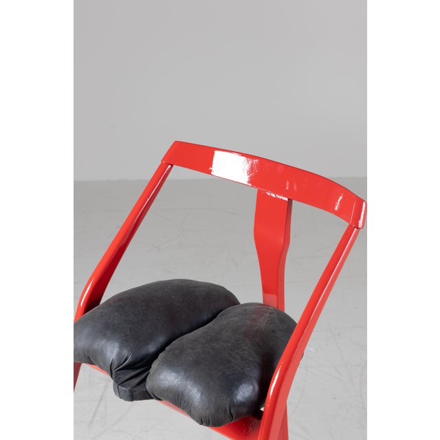 CHE…! Red Chair from Anne Blanchet For Sale - Image 10 of 13