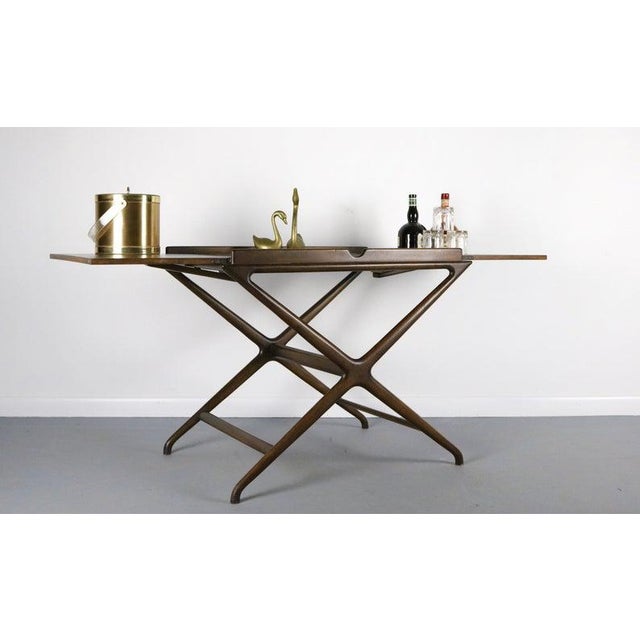 Stunning Bar Cart by Cesare Lacca for Baker Furniture For Sale - Image 10 of 12