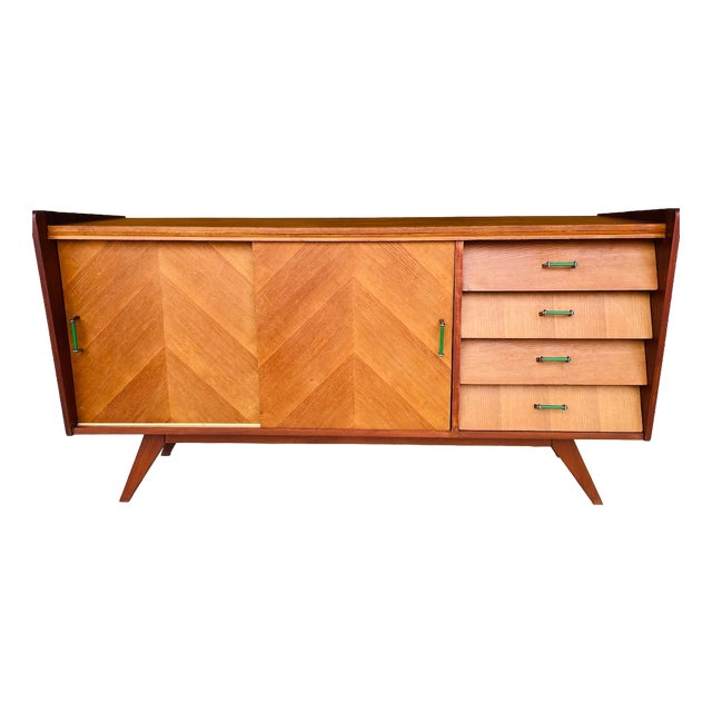 Mid-Century Ash and Mahogany Sideboard, 1950s For Sale