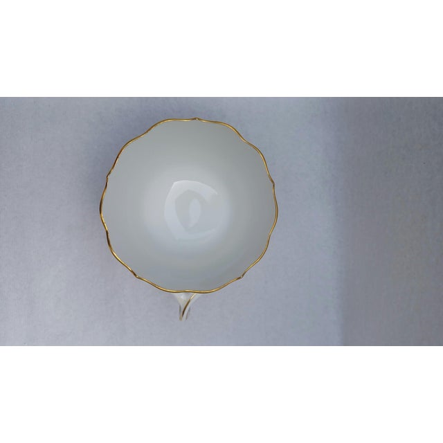 Porcelain Tea Cup and Saucer with Hand-Painted Blue Crocus from Meissen, 1960, Set of 2 For Sale - Image 9 of 17