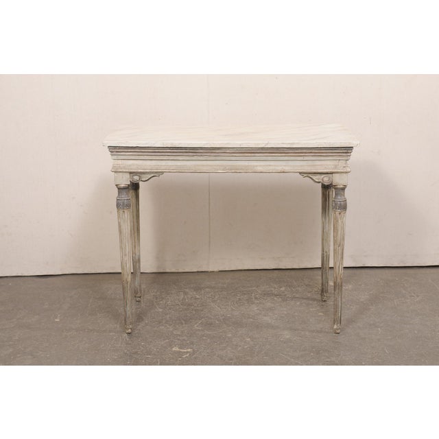 18th C. Italian Console W/Faux Marble Top For Sale - Image 9 of 12