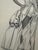 American 1940s Original Signed Graphite Illustration of Young Woman With Ball, 11.75 X 8.75 In. For Sale - Image 3 of 6