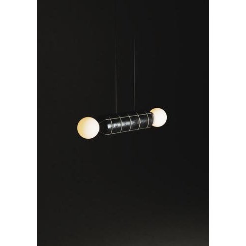 Navazi Medium Horizontal Lamp in Burnished Copper and Frosted Glass by Svitanok For Sale - Image 10 of 18
