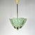 Mid-Century Italian Brass and Green Glass Leaves Pendant Light, 1950s For Sale - Image 9 of 9