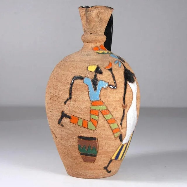 Mid-Century Modern Mid-Century Italian Ceramic Vase by Brothers Fiancullacci for Fratelli Fanciullacci, 1960s For Sale - Image 3 of 10