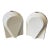 Vintage Art Deco Style White Ceramic Vases - A Pair For Sale