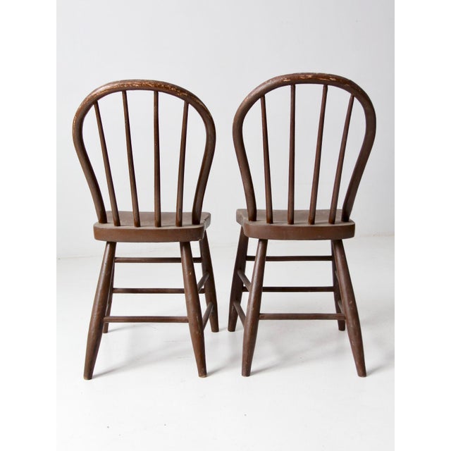 Antique Spindle Back Chairs a Pair Chairish