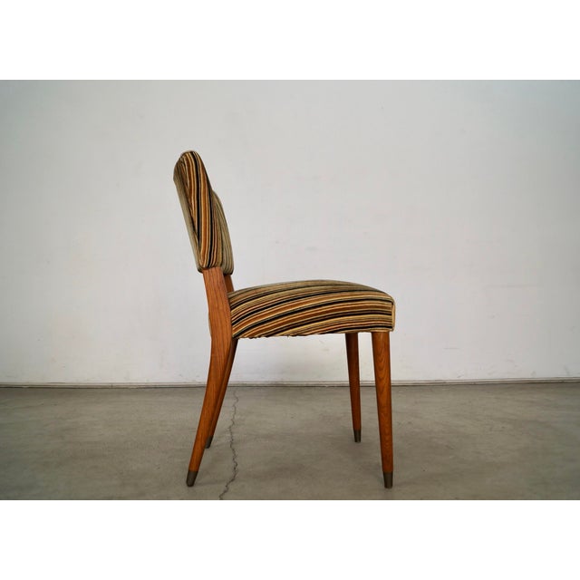 1950s 1950’s Mid-Century Modern Velvet Side Chair For Sale - Image 5 of 12