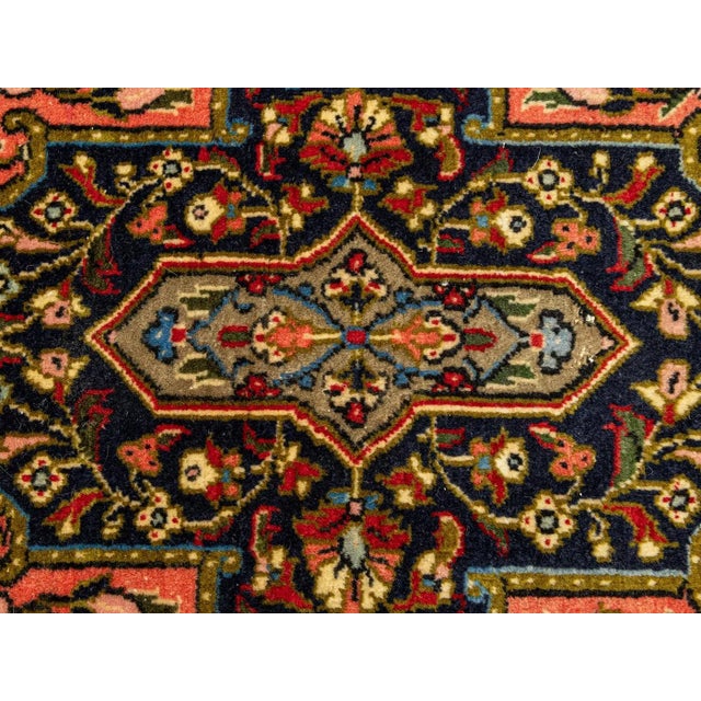 Blue Vintage Silk Rug, 1960s For Sale - Image 8 of 14