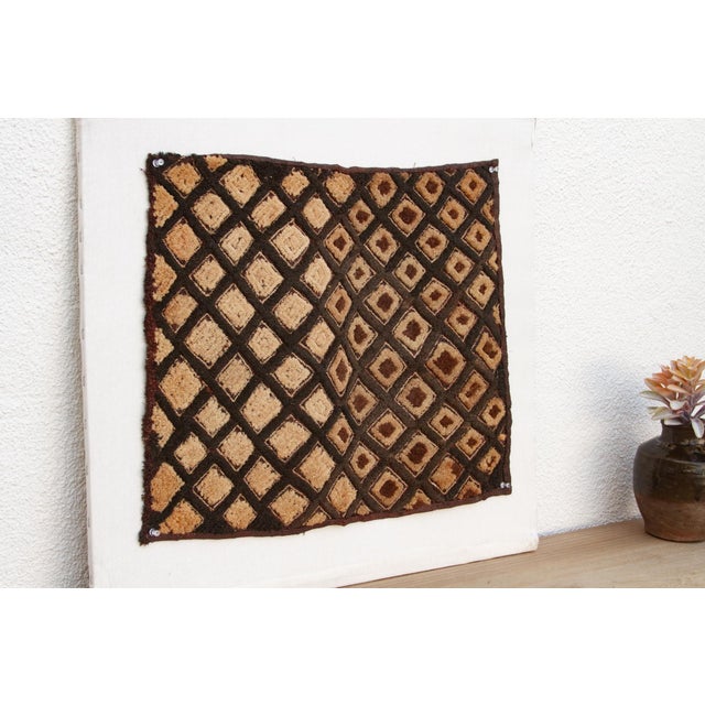 Pine Cone African Kuba Cloth Panel For Sale - Image 4 of 7