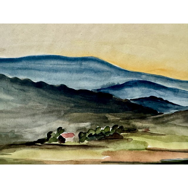 Original watercolor on paper by Henry Emil Salloch, also known as Heinz Emil Salloch, the German-born American artist and...