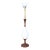 1960s Mid-Century Modern Tall Sculptural Walnut & Ceramic Table Lamp For Sale