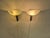 Pair of postmodern italian wall sconces. Beautiful art deco revival minimalist wall sconces. The cables are not included....