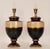 Carole Stupell Vintage French Table Lamp Black Gold Vase Lamps Ceramic a Pair For Sale - Image 4 of 11