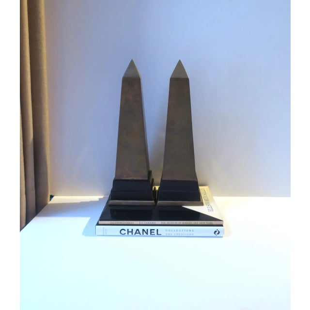 Brass Obelisks, Pair For Sale - Image 4 of 10