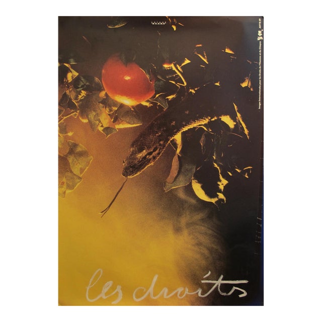 1989 Original Poster For Artis 89 S Images Internationales Pour Les Droits De L Homme Et Du Citoyen Les Droits Chairish